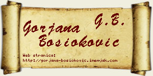 Gorjana Bosioković vizit kartica